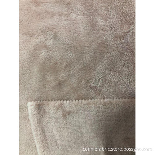 100%Polyester Double Flannel with Dyed Knitted Fabric